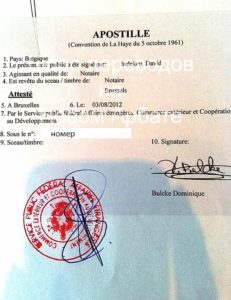 Апостиль для Бельгии